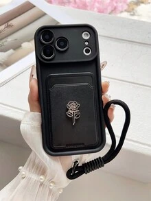 1 pezzo Custodia per telefono fai-da-te con fiore di rosa, custodia per cellulare ultima 2025 compatibile con Samsung Galaxy S25, S24, S24 Plus/S24+, S24 Ultra, S24 FE, S20, S21, S22, S23 e compatibile con , custodia in silicone con impugnatura e protezione antiurto militare