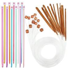 11pcs Tunisian Crochet Hooks, Multicolor Aluminum Afghan Crochet Hooks, 2-8mm Long Crochet Hook Set, Suitable For Beginners (Accessory Colors Random) - Multicolor - View 16