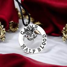 Camp Half Blood Winged Horse Pegasus Circle Olympian Silver Tone Necklace Annabeth Chase Percy Jackson2025 - 1 - 查看 3