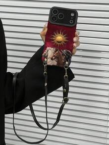 1pc Adjustable PU Leather Crossbody Strap + 1pc Fashionable Bow Plaid Pattern Soft Protective Phone Case, Suitable As Birthday, Holiday Gift For Friends, Family, Couples, Fits And Phones Compatible With IPhone - Multicolor - View 5