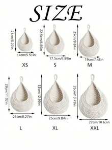 1pc Hand Woven Wall Basket, Natural Linen Storage Basket, Bohemian Style, Creative Wall Storage Bag, Teardrop Shape, Garden Plant Pot Container, Store Fruits, Vegetables, Garlic And Onion, Flowers, Kitchen Decoration, Garden Decoration, Suitable For Home Living Room And Kitchen Decoration With Natural Touch, Craft Basket, Wedding Gift Decoration Basket. - Brown - View 6