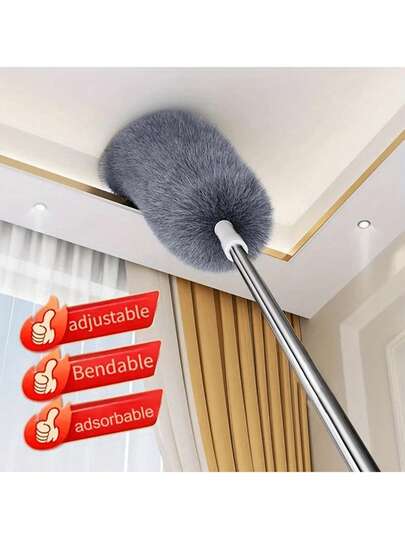 SOKANY Multifunctional Retractable Duster With Bendable Head - Reusable And Washable For High Ceilings, Furniture And Car Cleaning