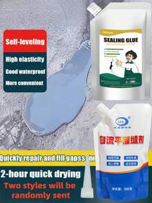 500毫升高弹性水泥裂缝填充剂，墙体裂缝修补密封剂，混凝土伸缩缝密封剂，金属接缝密封剂，自流平伸缩缝填充剂，屋顶修补防水密封剂，室内外速干混凝土填充剂 - 500ml - 查看 11