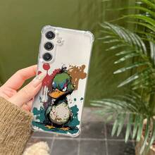 Funda de Teléfono Temática de Patito Amarillo Artístico, Diseño Transparente en Blanco, Adecuada para Varios Modelos de  Galaxy, Ofrece Protección Antigolpes y Estilo Estético Cósmico, Funda de Teléfono de Moda, Funda Protectora Duradera - Mezcla de colores - Ver 5