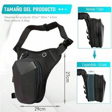 Riñonera para Motocicleta, Bolsa de Pierna, Diseño de carcasa dura para evitar que lluvia empape, cuatro métodos transporte, correa para pie ajustable en tres niveles, gran capacidad 19 Inches. - 1 - Ver 5