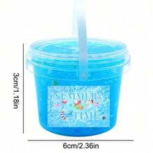 1/12件套儿童史莱姆套装，蓝色史莱姆配件，解压玩具，不粘手，适合儿童派对、生日礼物 - 彩色 - 查看 7