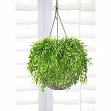 Artificial Willow, Plastic Plants Greenery Leaves Hanging Vine Faux Ivy Home Indoor Outdoor Garden Door Wall Basket Planter Filler Wedding Party Decoration Resistant - 4 Pack - 柳木/4件 - 查看 2