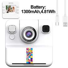 1080P HD Digital Camera Instant Print Camera Set, Suitable For Kids, Portable Multifunctional Children's Photo Printer, Includes Digital Camera, Camera & Accessories, Creative Drawing & Photography Gift, Kid-Friendly Design For 3-12 Years Old Boys & Girls, Cute Portable Gift For Christmas, Birthday, New Year - Multicolor - View 13