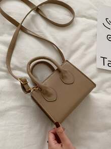 1 buah Tas PU dengan Penutup Resleting, Desain Niche yang Modis, Tas Tangan Mini Minimalis, Tas Persegi, Gaya Korea, Tas Selempang/Bahu Multifungsi yang Ringkas, Tali Bahu yang Nyaman dan Dapat Diatur, Gaya Panjang yang Halus, Serbaguna, Cocok untuk Penggunaan Sehari-hari dan Perjalanan - Tas Tangan Sederhana - View 10