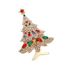 Chic Christmas Brooch Pins For Women - Versatile Rhinestone Vintage Colorful Design (Christmas Tree, Shoe, Reindeer, Wreath, Snowflake) | Ideal For Weddings & Parties
