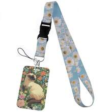 CX Lovely Kitten Manga Card Holder Badge Holder ID Card Lanyards Cell Phone Rope Key Lanyard Neck Straps Keychain Cats01 Bag Charms Car Teacher Friend Sister Gift Ideas - Multicolor - View 16