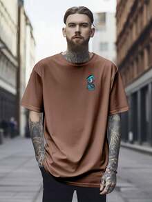 Men T-Shirts - 鏽棕色 - 查看 5