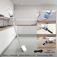 Odkurzacz pionowy 2600 mAh 7,4 V, ręczny odkurzacz wielofunkcyjny, ładowany przez USB, super moc ssania, odpowiedni do różnych zastosowań, odkurzacz samochodowy, odkurzacz domowy