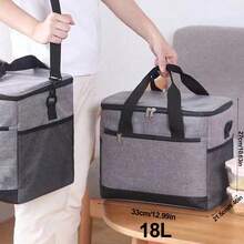 1 szt. Duża pojemność, gruba, izolowana torba piknikowa, przenośna torba termiczna, wielofunkcyjna torba na lunch do użytku na zewnątrz, świetny prezent do domu, na kemping, w podróż, do biura, do szkoły, na Boże Narodzenie, na Halloween, do organizera