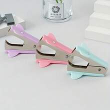 Mini Pink & Silver Staple Remover: Suitable For Small Office Tasks