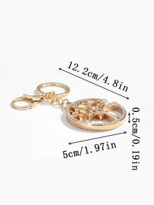 1pc Fashion European Style Hollow Circular Tree Of Life Shaped Keychain Decoration, Embellished With Rhinestones, Suitable For Women Car Keys And Bags Car Accessories Bag Charm Backpack For School Cute Goth Y2k Halloween Accessories Teachers Day Christmas Gift Ideas Bag Lanyards With Id Holder Car Accessories Bag Charms - Multicolor - View 14
