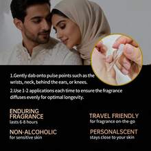 15ml/0.51fl.Oz. Olio essenziale da donna, fragranza di vaniglia-rosa-zafferano-legno, aroma arabo di lunga durata, per appuntamenti, aumenta il fascino, regalo di Natale.