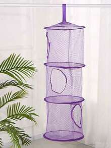 3-Tier Hanging Storage Basket, Cylindrical Enclosed Underwear Bra Dress Basket, Hanging Basket For Shop - Multicolor - View 20