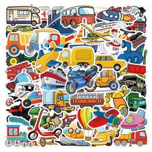 Transportation Vehicle Stickers, For Decorating Stationery, Water Bottles, Luggage, Skateboards, Guitars, DIY Scrapbooking Materials - Multicolor - View 9