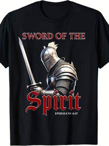 Sword Of The Spirit – Cistian Warrior Knight Graphic T-Shirt - 款式14 - 查看 1
