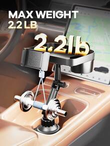 REMAX حامل كوب سيارة وحامل هاتف 2 في 1 عالمي، قابل للتوسيع مع قاعدة قابلة للتعديل