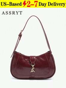 [US-Based Shipping]1pc Retro Minimalist Hook Decor Adjustable Shoulder Strap Crescent Shape Bag, Suitable For Date, Outing, Party,Buckle Decor, Simple Style Women's Shoulder Bag, Tote Bag,Niche Design High-End Versatile Bag, Retro Light Luxury Style College Student Class Commuting Bag, Suitable For Sending Friends Shopping, Dating, Business Trips, And Business Use,Women's Fall Outfits, Cute Pendant Decor,Underarm Bag, Suitable For Multiple Occasions,Women's Fall Clothing Winter Clothing Christmas Halloween Gift Pumpkin Skeleton Fall Spider Autumn Velvet Furry Party Fuzzy Plush,Purse Purses Black Purse Bags Purses And Bags Women Bags For Women Red Purse Carteras Para Mujer Brown Purse Y2k Pink Purse Crossbody Bags For Women Cheetah Print Wallet Fall Clothes For Women Bolsos Para Mujer Leopard Print Burgundy Purse Shoes Tote Bags For Women Handbags For Women Black Bag Purses For Women Brown Bag - Màu Đỏ Sâu - Xem 12