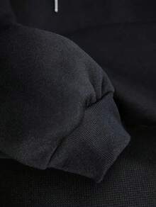 Sudadera para Mujer - Estampada con Capucha Fashion, Equipada con Bolsillo Canguro, Estilo Casual Deportivo Urbano, Versátil para Todas las Temporadas, Envío Local en México - Negro - Ver 5