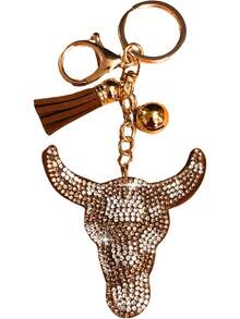 Bling Keychain Accessories For Women, Rhinestone & Cute Purse Charms For Handbags - 快樂酪梨(金) - 查看 1