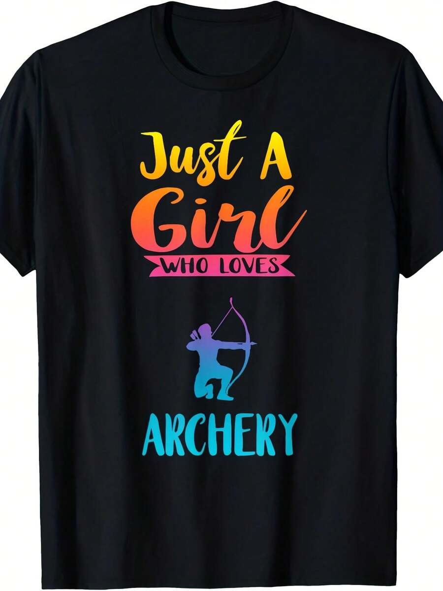 Just A Girl Who Loves Archery Shirt Archery Lover Gifts T-Shirt - 款式11 - 查看 1