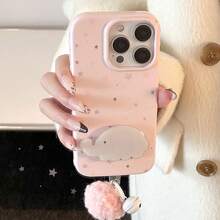 GUCADI 1pc Guava Pink + Purple Brown Small Star + Large Gray Elephant Phone Holder + Pink Ball White Bell Elephant Phone Holder Compatible With Iphone 17 Pro Max, 16, 13 Anti-Drop Soft Case, 12 Pink Star Pendant, 15 Korean, Creative, Geometric, Cartoon, Cute, Minimalist, Indie, Ins Style - Guava Powder - View 3