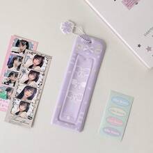 INS风格卡通星星图案透明闪光卡包，偶像收藏相册 - 彩色 - 查看 21