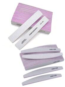 20Pcs Rectangle Nail Files 100/180Double Sided Emery Board Washable Emery Boards Reusable Nail Buffers Manicure Tools For Natural Nails Acrylic Nails Home And Salon Use,Nail Supplies,Nail Tools,Nail Art Tools,Back To School,Nails,Nail Tools For Press On Nails - Dusty Purple - View 9