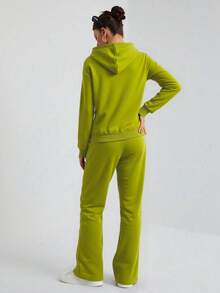 Women Two-Piece Outfits - Olive Green 1 - View 2