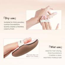 Pink Makeup Sponge, Rubycell, Shape, Foundation Sponges With Glossy PU Leather,/Sheer Foundations, Cosmetic Puff, Medium Bounce,Travel Friendly & Reusable,2pcs & Storage