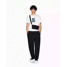 Armani Exchange Men's Heavy Jersey Center Chest Grid Box T-Shirt | - 灰色的 - 查看 3