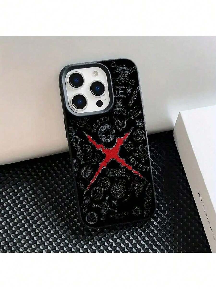 Fast EU Shipping (DE & ES) Protective Case For IPhone S22-S26 Anime Black Design One Piece Phone Case Suitable For IPhone 17 16 15 14 13 12 34 Pro Max Plus Shockproof Soft Back Cover Couple Gift - 混合顏色 1 - 查看 1