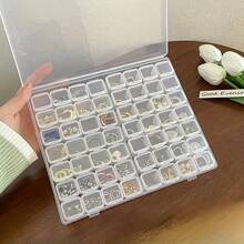 1pc - 36 Grid Acrylic Shell Display Box, Rhinestone Gem Earrings Jewelry Transparent Display Case, Jewelry Storage Display Box, Jewelry Box, Jewelry Case, Decorative Storage Space For Starfish, Shell, Gems And Crafts - Multi-Functional Storage Box With Magnetic Closure, Transparent Display Box, Suitable For Storing Rhinestones, Gems, Earrings, Rings And Jewelry, Perfect For Jewelry Storage And Display, No Power Required Storage Box, Great For Home Decor And Beach Theme Display Back To School