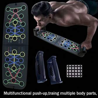 可调节俯卧撑支架，多功能健身支撑架，适用于家庭胸部、手臂和核心锻炼，防滑俯卧撑辅助架