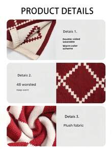 1 Piece Of Winter Knitted Scarf. Women's Fall-Winter Warm And Versatile Scarf. Extremely Suitable As A Winter Gift. - Multicolor - View 6