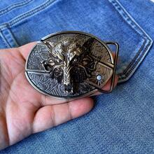 Zinc Alloy Fashion Pocket Knife (Wolf) Is Suitable For Camping, Hunting, Barbecue And Other Outdoor Activities, Perfect Gift For Men And Women, Pocket Knife, Camping Knife, Camping Gear And Equipment. - Bạc - Xem 2
