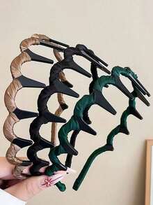 3/2pcs Women's High Crown Wave Headbands, Non-Slip Hair Clips For Hairstyle Accessories,Hairband,Hair Hoop ,Zig Zag Headband,Head Piece,Gifts,Travel,Gifts For Women,Hair Stuff,Stocking Stuffers For Women,Stocking Fillers Women,Stocking Stuffers For Adults,Stocking Fillers For Adult,Hair Stuff,Women's Accessories,Stocking Stuffer,Coming-Of-Age Hair Accessory,Christmas Hair Accessories,Gift Ideas For Women,Beauty Stocking Fillers,Christmas Gifts For Women Head Accessories - Multicolor - View 8