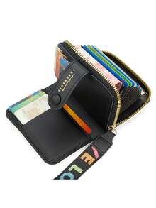 Japanese Style Women's Wallet, Cute Cat Short Wallet, Multi-Function Card Holder Zipper Coin Purse, Cartoon Cat Girls Wallet - Multicolor - View 4