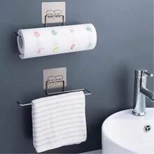 Self-Adhesive Paper Towel Holder - Wall Mount Stainless Steel Roll Organizer For Kitchen & Bathroom, Versatile Installation