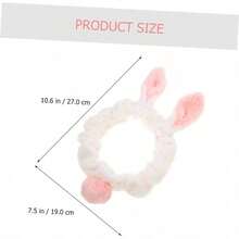 Healeved 4piezas Diadema De Maquillaje Orejas De Conejo Banda Lavable Para Facial y Cuidado y Para Mujeres - 23x7,5cmx4 piezas+blancox4 piezas - Ver 5