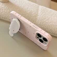 GUCADI 1pc Guava Pink + Purple Brown Small Star + Large Gray Elephant Phone Holder + Pink Ball White Bell Elephant Phone Holder Compatible With Iphone 17 Pro Max, 16, 13 Anti-Drop Soft Case, 12 Pink Star Pendant, 15 Korean, Creative, Geometric, Cartoon, Cute, Minimalist, Indie, Ins Style - Guava Powder - View 4