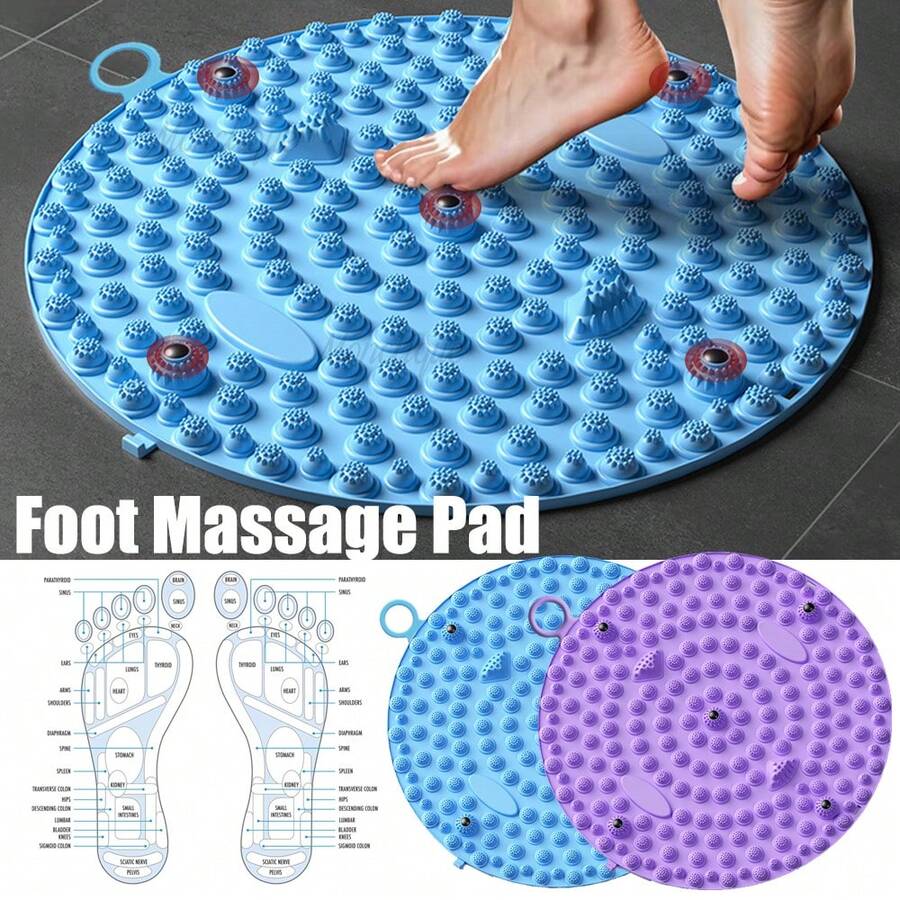 1 miếng lót giày massage bấm huyệt, thảm massage chân, tấm massage áp lực khi đi bộ, phụ kiện tập luyện massage bấm huyệt chân và yoga. - Màu xanh lam - Xem 1
