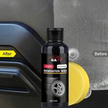 Tire Wax - Durable Tire Shine Restorer, Covers Whitening, Prevents Cracking & Aging, Renews Plastic Parts, Covers Scratches, Maintenance Paste For Cars, Bicycles & Motorcycles - 1 Piece + Sponge - View 3