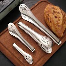 304 Stainless Steel Multipurpose Food Tongs - Essential For Restaurants, Hotels And Buffets, Ideal For Gripping Cakes, Desserts, Hot Pot, Barbecue - Suitable For Home And Commercial Use, Heat Resistant, Easy To Clean, Versatile - Multicolor - View 7