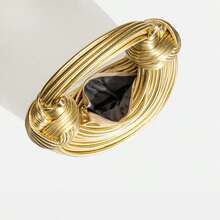 Popular Personalized Woven Handmade Bends And Hitches Packs Ramen Dumplings Clouds Women Hand-Carrying Crossbody Bag,Chic Circular Woven Handle Bag - Metallic Gold Finish, Stylish Party Accessory Hand-Woven Bread Women's Clutch Top Handle Satchel Shoulder Crossbody Creative Noodles Purses Underarm Bag Handbag , Gold Bag - 金色 - 查看 7