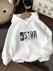MensGraphicHoodiesLetterPrintHoodieUnisexOversizedHoodiesLongSleevePocketpullover,WomensOversizedHoodiesSweatshirtsFallFashion2025PulloverSweatersWinterClothesStarLaboratoriesLogoPrintMen'sHoodiesPulloverCasualSweatshirtsWithPocketsLooseFitLongSleeveDrawstringDesignHoodySweatshirtAutumnParty,HolidaySweater,SoftFabric,PrintedSweater,CasualWearersGiftForMenWomenSizeS-3XL  
 Black  Loose American Retro Sports Casual Street Hip-Hop Printed Hoodie Drawstring Hoodie Pocket Design Couple Set Unisex - 白色 - 查看 1